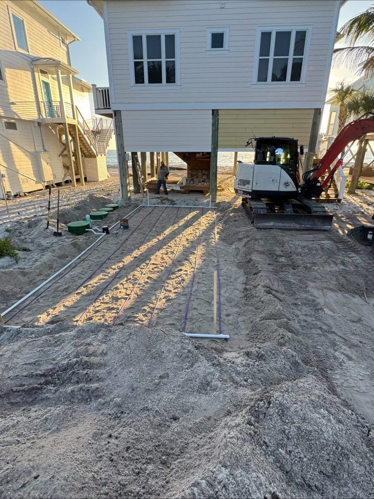 drip irrigation drainfield install palm island fl 11 1 - Martin Septic Services